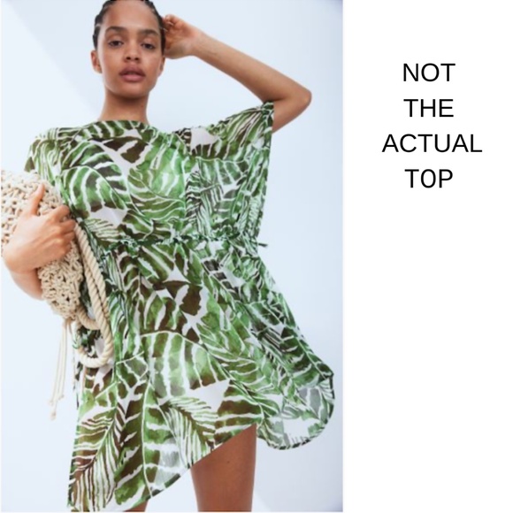 H&M Tropical Sheer Cover Up or Tunic 🎉4X Host Pick ♥️ - Picture 5 of 11